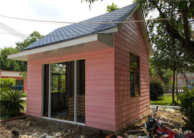 لوحة ساندويتش EPS سقف الكسوة الوردي الجاهزة البيت الصلب لغرفة الاستقبال