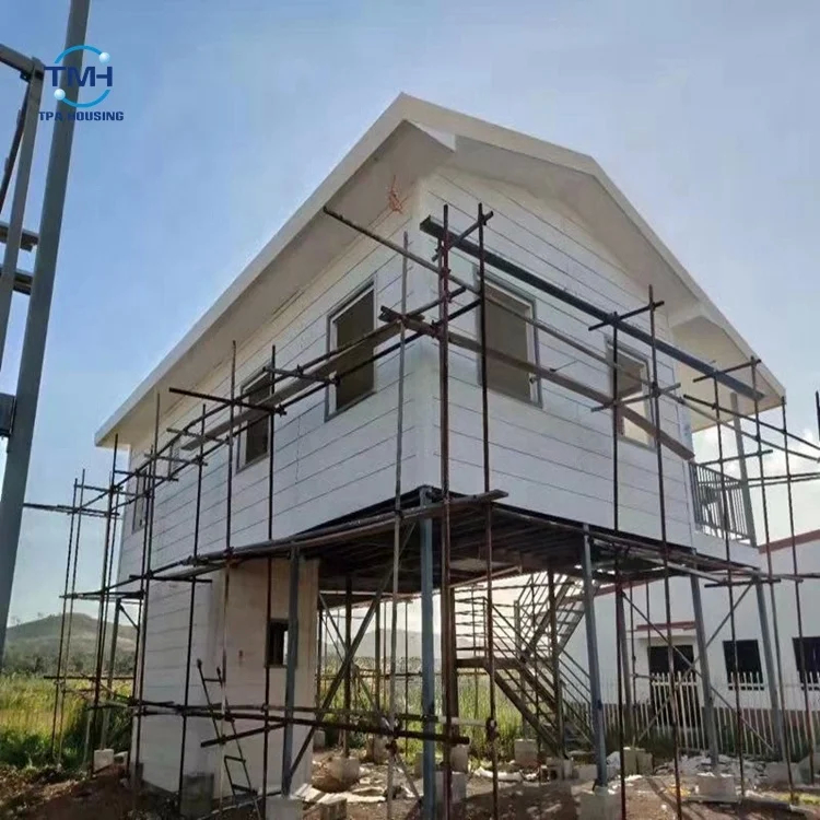 منزل فولاذي H-Frame هيكل سكني فولاذي وحدوي مع جدار خارجية 100/50 مم