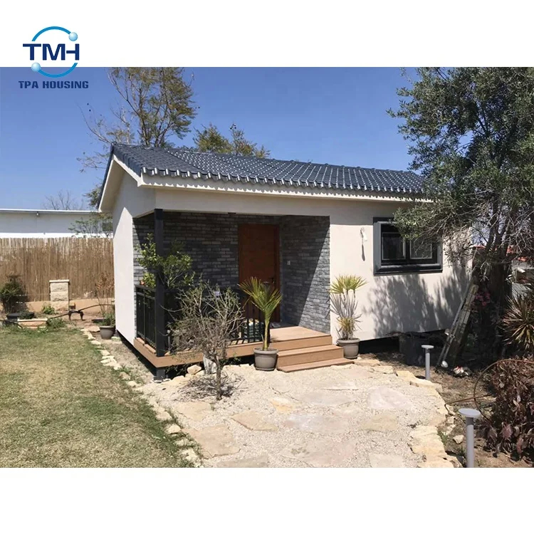 العزل الأساسي الزجاج الصوفية المنزل الفولاذية الجاهزة مع H-إطار منزل الفولاذ والجدار الخارجي 100/50 مم لوحة ALC